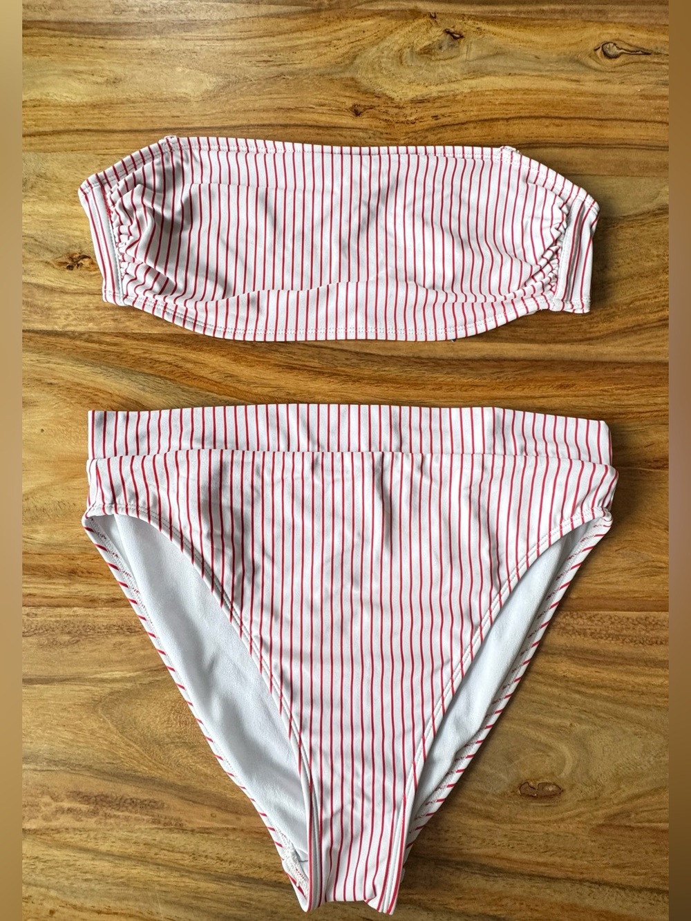 Xhilaration Striped Bandeau Bikini Set